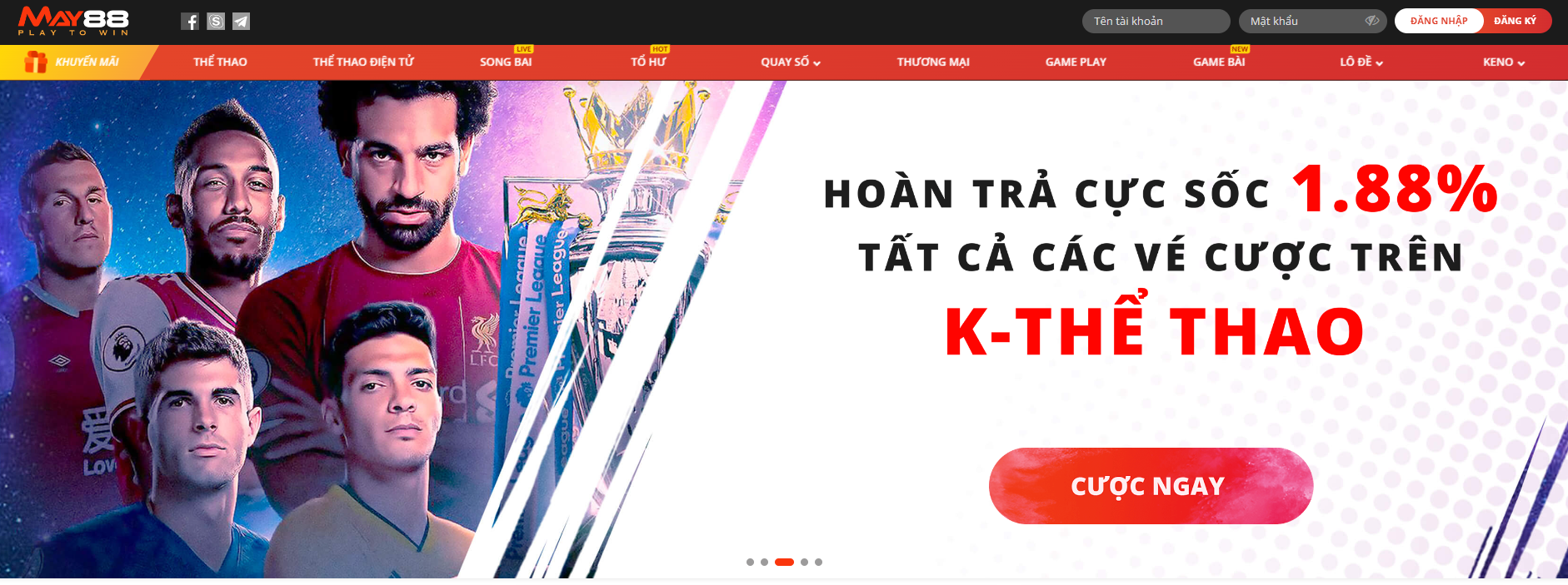 cá cược thể thao tại May88