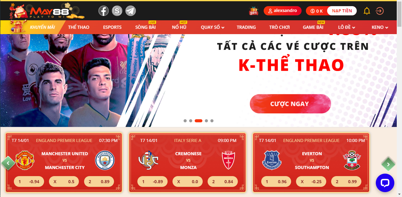 Nhà cái May88 được yêu thích hiện nay
