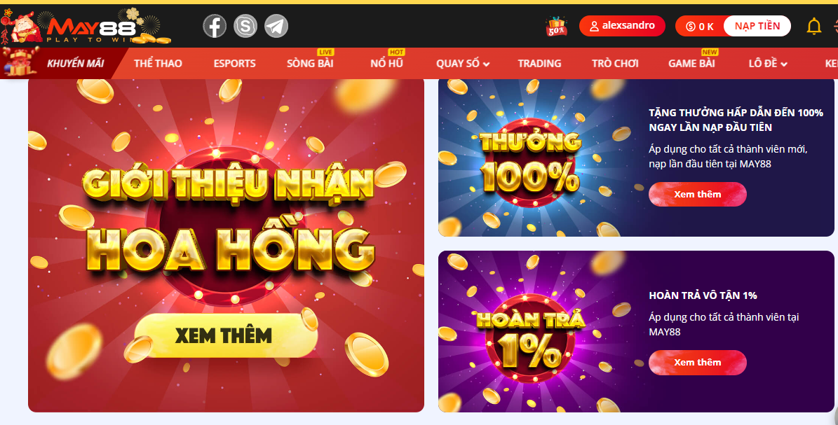 Top 3 khuyến mãi tân thủ không nên bỏ qua tại Nhà cái May88
