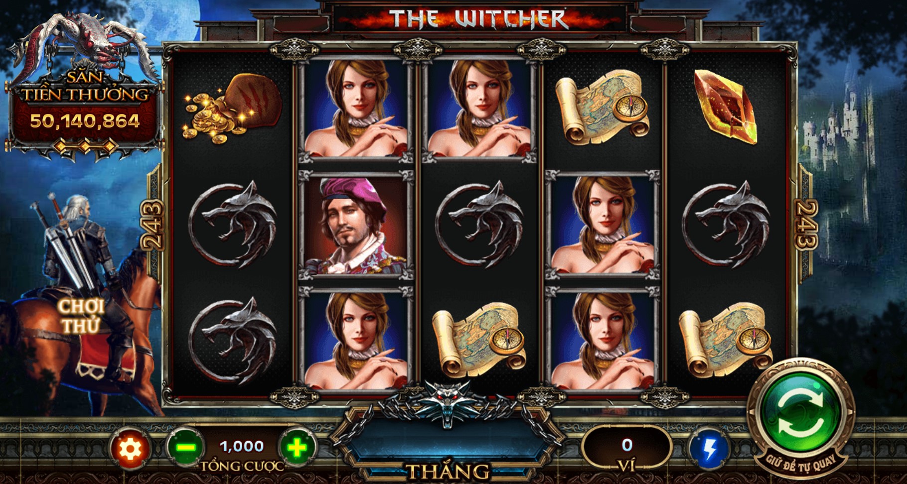 Giao diện game nổ hũ The Witcher May88